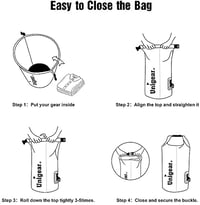 Unigear Dry Bag Vodotesný vak 2L, vojenská zelená, s držiakom na telefón, na kajak, rafting, kempovanie, plávanie, rybolov a snowboarding 5