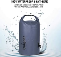Unigear Dry Bag Vodotesný vak 2L, vojenská zelená, s držiakom na telefón, na kajak, rafting, kempovanie, plávanie, rybolov a snowboarding 2