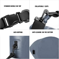 Unigear Dry Bag Vodotesný vak 2L, vojenská zelená, s držiakom na telefón, na kajak, rafting, kempovanie, plávanie, rybolov a snowboarding 4