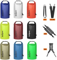 Unigear Dry Bag Vodotesný vak 2L, vojenská zelená, s držiakom na telefón, na kajak, rafting, kempovanie, plávanie, rybolov a snowboarding 7