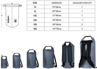 Unigear Dry Bag Vodotesný vak 2L, vojenská zelená, s držiakom na telefón, na kajak, rafting, kempovanie, plávanie, rybolov a snowboarding 3