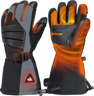 Unigear grijane zimske rukavice, 3 stupnja, vodootporne, za zaslon osjetljiv na dodir - XL, crne/sive