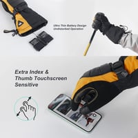 Unigear Fűthető Kesztyű Gyorstöltéssel - Vízálló, Érintőképernyős Téli Kesztyű 3 Hőfokozattal - Síeléshez, Kerékpározáshoz, Raynaud-Szindróm 3