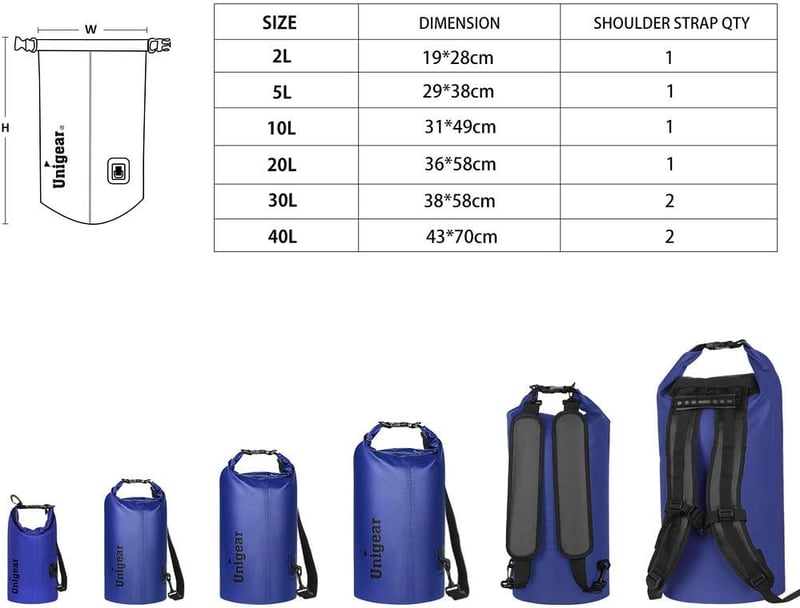Unigear vízálló nyeregtas kék 10L