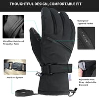 Unigear Vízálló Síkesztyű Felnőtteknek - Érintőképernyő-kompatibilis, Csúszásgátló, Hőszigetelt Kesztyű Sízéshez, Snowboardozáshoz, Korcsoly 5