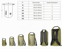 Unigear Vodotesný vak 2L - Vojenská zelená, Suchý vak na kajakovanie, rafting, kempovanie, rybárčenie, plávanie, na pláž, SUP túry 5