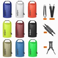 Unigear Vodotesný vak 2L - Vojenská zelená, Suchý vak na kajakovanie, rafting, kempovanie, rybárčenie, plávanie, na pláž, SUP túry 7