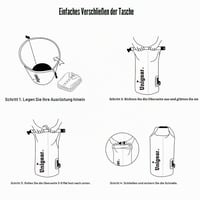 Unigear Vodotesný vak 2L - Vojenská zelená, Suchý vak na kajakovanie, rafting, kempovanie, rybárčenie, plávanie, na pláž, SUP túry 6