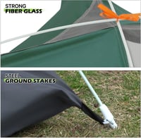 Cort ultralight tip dom pentru 2 persoane Uniguardian - impermeabil, dimensiune redusă la împachetare - maro 6