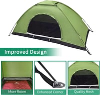 Cort ultralight tip dom pentru 2 persoane Uniguardian - impermeabil, dimensiune redusă la împachetare - maro 4