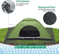 Cort ultralight tip dom pentru 2 persoane Uniguardian - impermeabil, dimensiune redusă la împachetare - maro 5