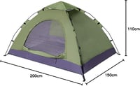 Cort ultralight tip dom pentru 2 persoane Uniguardian - impermeabil, dimensiune redusă la împachetare - maro 8