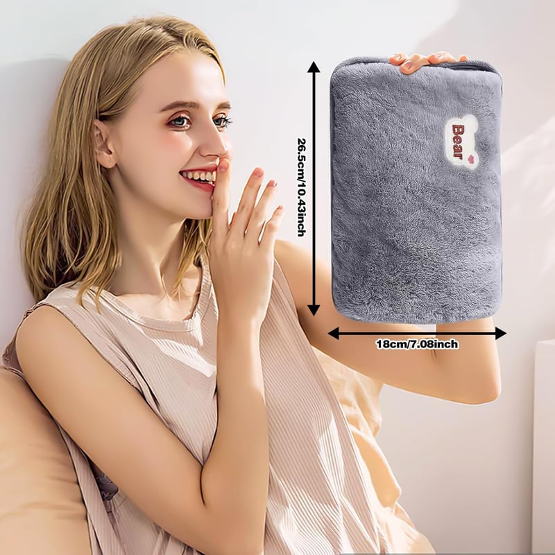 UNIHOC elektromos melegítő palack puha mikroszálas huzattal