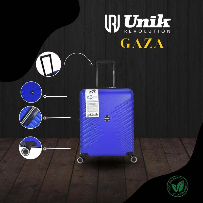 Unik Revolution Gaza Model Kabin Bőrönd Kék 20" Utazási Táska Kerekekkel