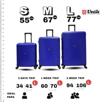 Unik Revolution Gaza Model Kabin Bőrönd Kék 20" Utazási Táska Kerekekkel 4