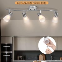 Unikcst 4 izzós LED mennyezeti spotlámpa E14 forgó modern lámpa nappalihoz 230V 5