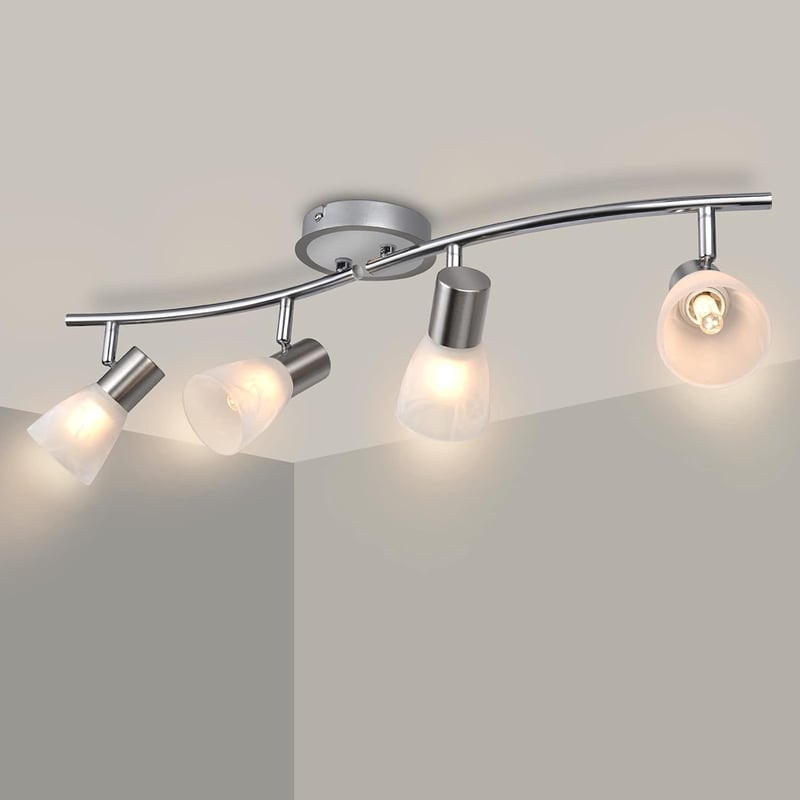 Unikcst 4 izzós LED mennyezeti spotlámpa E14 forgó modern lámpa nappalihoz 230V