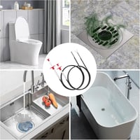 UNINGYI 2db Teleszkópos Fogó 90-200cm Csatorna Tisztító Spirál Konyha Fürdőszoba 6