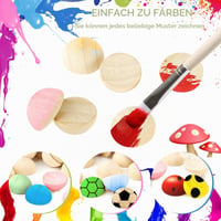 Mărgele din lemn tip semiglob UNINGYI 20 mm, semisfere naturale din lemn pentru artizanat, 200 buc. 2