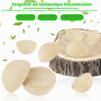 Mărgele din lemn tip semiglob UNINGYI 20 mm, semisfere naturale din lemn pentru artizanat, 200 buc. 5