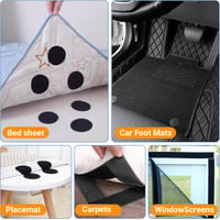 Bandă adezivă cu scai cu două fețe UNINGYI - negru - 2 cm x 10 m 2