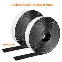 Bandă adezivă cu scai cu două fețe UNINGYI - negru - 2 cm x 10 m 6