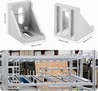 UNINGYI L-uholník 30x30 mm pre hliníkový profil, 90-stupňová rohová spojka, upevňovací materiál z nehrdzavejúcej ocele, stabilná rohová spojka pre 3D tlačiarne, 10 ks 2