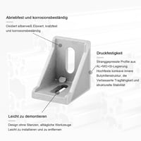 UNINGYI L-uholník 30x30 mm pre hliníkový profil, 90-stupňová rohová spojka, upevňovací materiál z nehrdzavejúcej ocele, stabilná rohová spojka pre 3D tlačiarne, 10 ks 6
