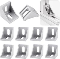 UNINGYI L-uholník 30x30 mm pre hliníkový profil, 90-stupňová rohová spojka, upevňovací materiál z nehrdzavejúcej ocele, stabilná rohová spojka pre 3D tlačiarne, 10 ks 1
