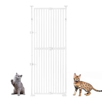 Unipaws bezpečnostná brána pre mačky, výška 190 cm, automatické zatváranie, bez vŕtania, šírka 53-86 cm, biela, pre mačky a psov 1