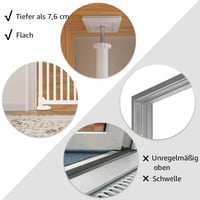 Unipaws bezpečnostná brána pre mačky, výška 190 cm, automatické zatváranie, bez vŕtania, šírka 53-86 cm, biela, pre mačky a psov 8