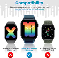 UniqueMe Privacy kijelzővédő fólia Apple Watch Series 10 46 mm - 8 db TPU 2