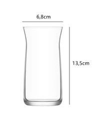 UNISHOP 6 db-os átlátszó üveg pohár szett, 37 cl-es, mosogatógépben mosható 2