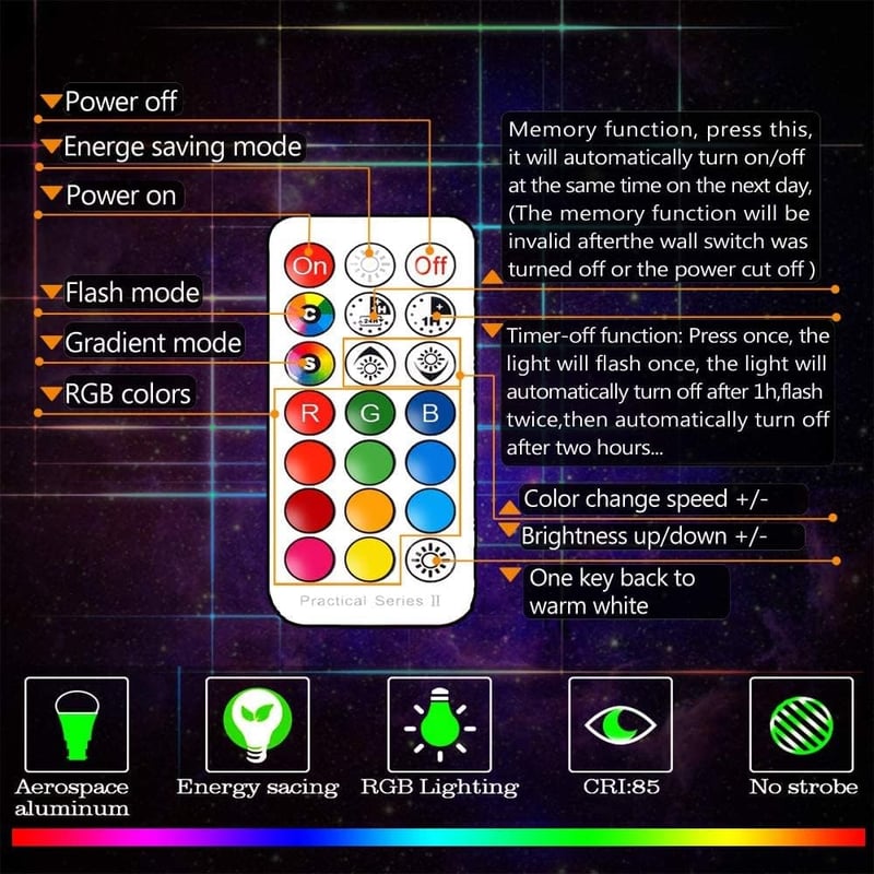 Unisun RGB LED izzó színváltó okos világítás