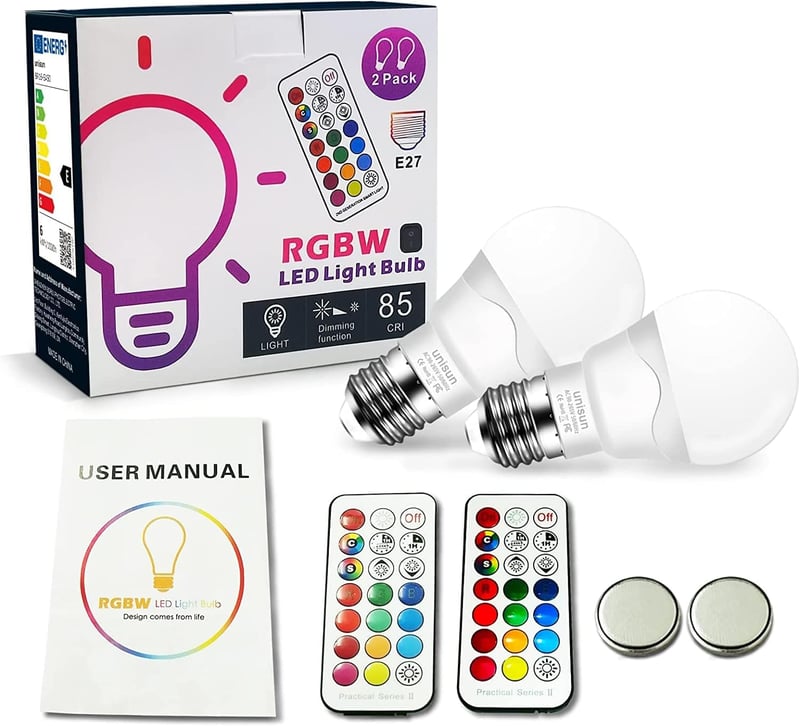 Unisun RGB LED izzó színváltó okos világítás