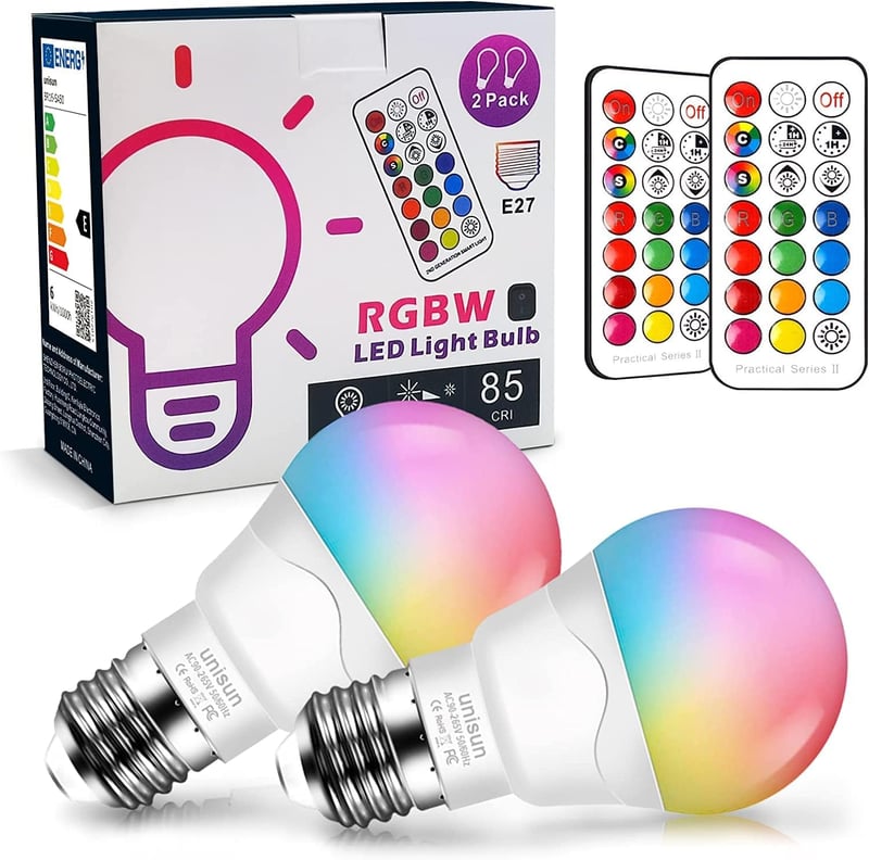 Unisun RGB LED izzó színváltó okos világítás
