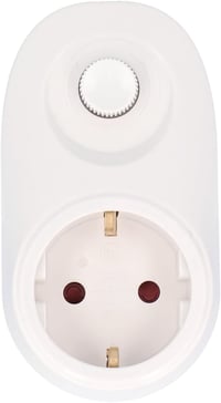 Unitec 47535 Medzikusová stmievateľná zásuvka, stmievač do zásuvky pre žiarovky a vysokonapäťové halogénové lampy, max. 280 W, biela 1