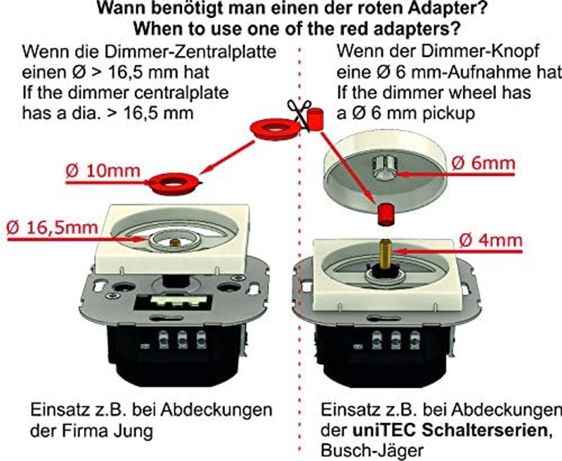 UNITEC LED Fázisszabályozó Dimmer Fehér Kapcsolósorozathoz Busch-Jäger Jung Gira - Phase control