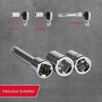 Momentový kľúč Unitec v rozsahu 40-210 Nm, s nadstavcami – model 20809 7