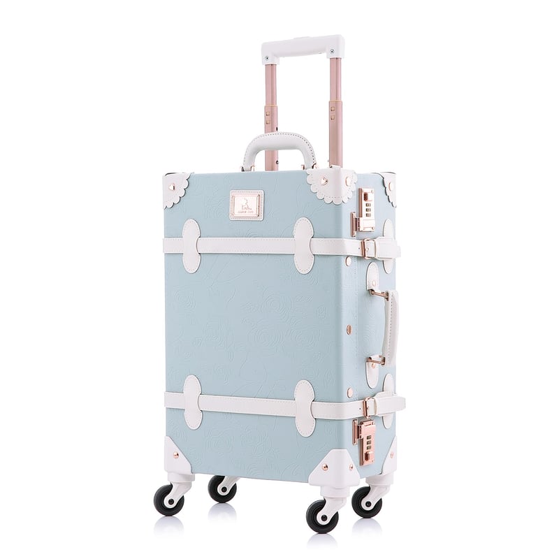 Valiză Retro Unitravel 72 cm - Geantă de voiaj vintage cu roți, lucrată manual, 55L