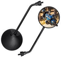 Univerzálne motocyklové spätné zrkadlo s homologizáciou E9, závit M8, 360° otočné okrúhle spätné zrkadlo pre skútre, ATV, štvorkolky, mopedy, čierne, 2 ks 1