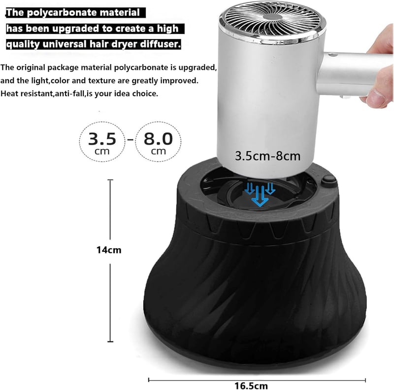 Universal Hajszárító Diffúzor Göndör Hullámos Hajra 1,4-3 Inch Állítható