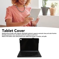 Univerzálne puzdro na tablet s Bluetooth klávesnicou pre Tab M10 Gen 3 10,1", magnetická odnímateľná klávesnica, biela, cestovné puzdro z PU kože, tmavozelená 2