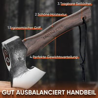 Univinlions 27 cm kézműves hasító fejsze 800g bushcraft camping baltával 5