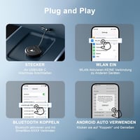 Adaptor wireless Android Auto Uniytriox pentru videoclipuri YouTube și TikTok, comutare rapidă, pentru telefoane cu Android 11 sau o versiune ulterioară 7