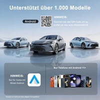 Adaptor wireless Android Auto Uniytriox pentru videoclipuri YouTube și TikTok, comutare rapidă, pentru telefoane cu Android 11 sau o versiune ulterioară 6
