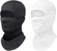 UNNESTAR 2 db Fekete Motoros Balaclava Arcmaszk - Teljes Arcvédelem Férfiaknak Nőknek Lélegző Szélálló Sísapka Kerékpározáshoz 1