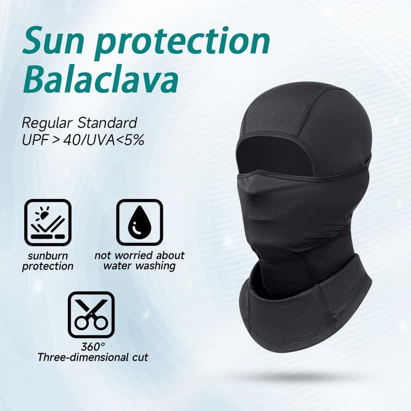 UNNESTAR 2 db Fekete Motoros Balaclava Arcmaszk - Teljes Arcvédelem Férfiaknak Nőknek Lélegző Szélálló Sísapka Kerékpározáshoz