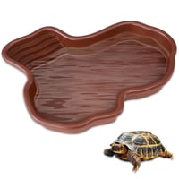 Castron pentru Țestoase Uoimky cu Rampă și Platformă de Plajă, Tăviță de Baie pentru Reptile, Vas pentru Hrană și Apă pentru Țestoase 1