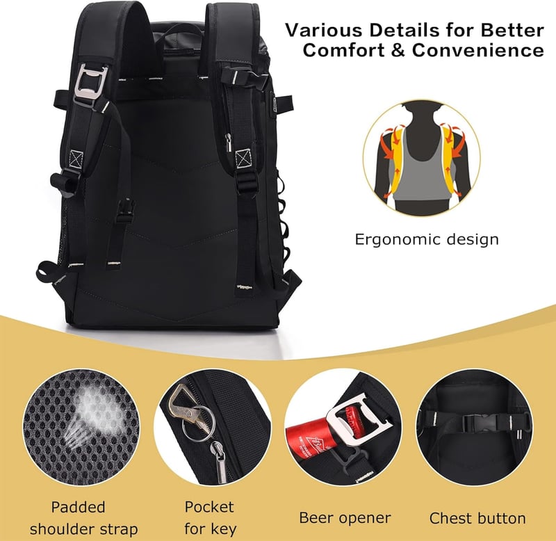 Upeelife 30L hűtő hátizsák piknik takaróval vízálló camping rucksack